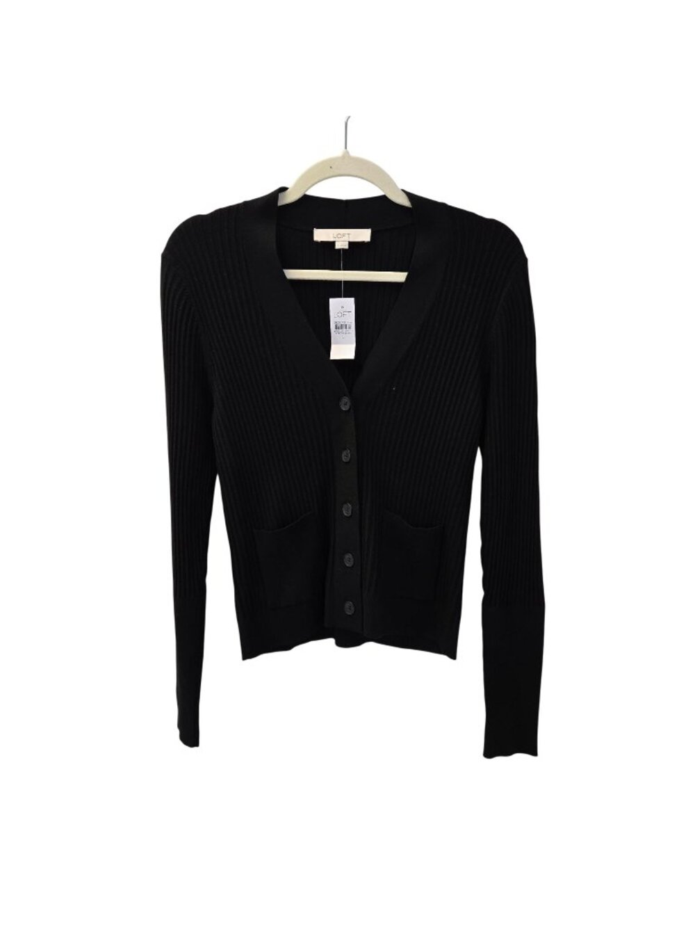 NWT Loft Ribbed Cardigan V-Neck Sweater Size Small